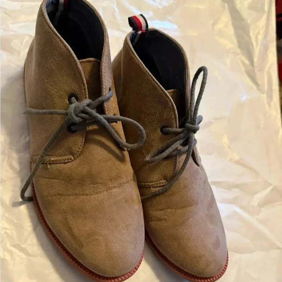Tommy Hilfiger Boots Youth 5 boys  Anthony Oliver Two Eye Chukka Brown Fabric - Picture 3 of 8